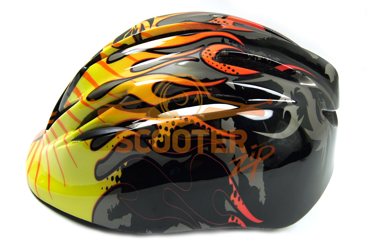 Шлем велосипедный К1501, 9 вент. отверстие, (черный/ораньжевый), размер S/M(32-45см) детский, 4630031486366