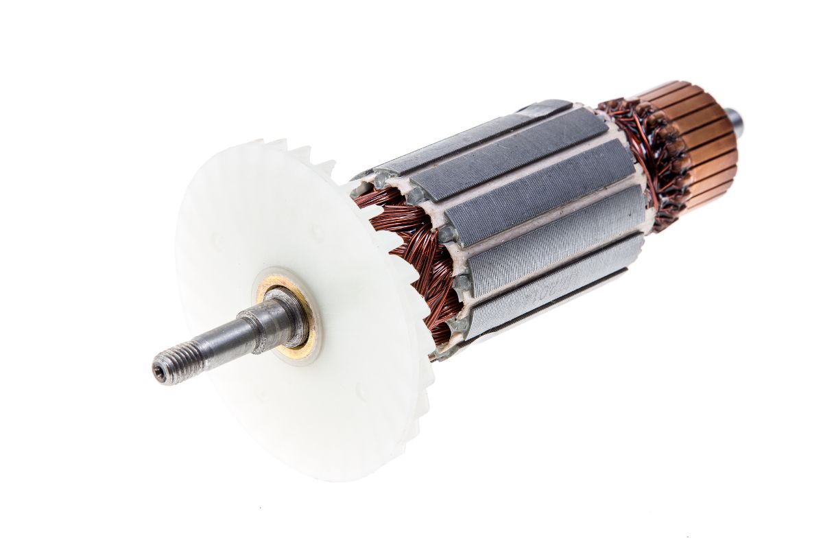 Ротор (Якорь) HITACHI CM 4 SB2 (L-164.5 мм, D-41 мм, резьба М7 (шаг 1.25 мм)) аналог, 887-0055