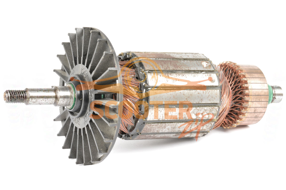 Ротор (Якорь) (L-193 мм, D-53.5 мм, резьба М8 (шаг 1.5 мм)) аналог для болгарки (УШМ) REBIR LSM2-230_2300, 889-0784