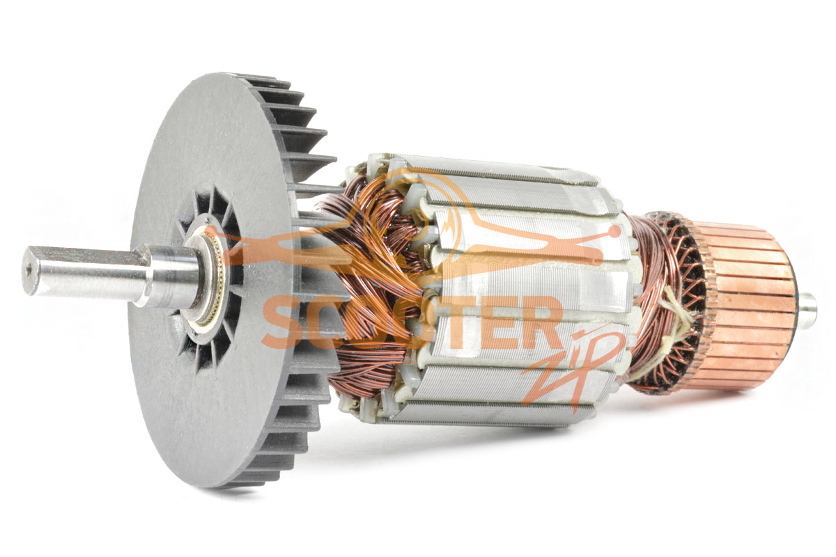 Ротор (Якорь) ИНТЕРСКОЛ ПЦ 16Т (L-180 мм, D-54 мм, вал усеченный круг 8.5 мм), 889-0351