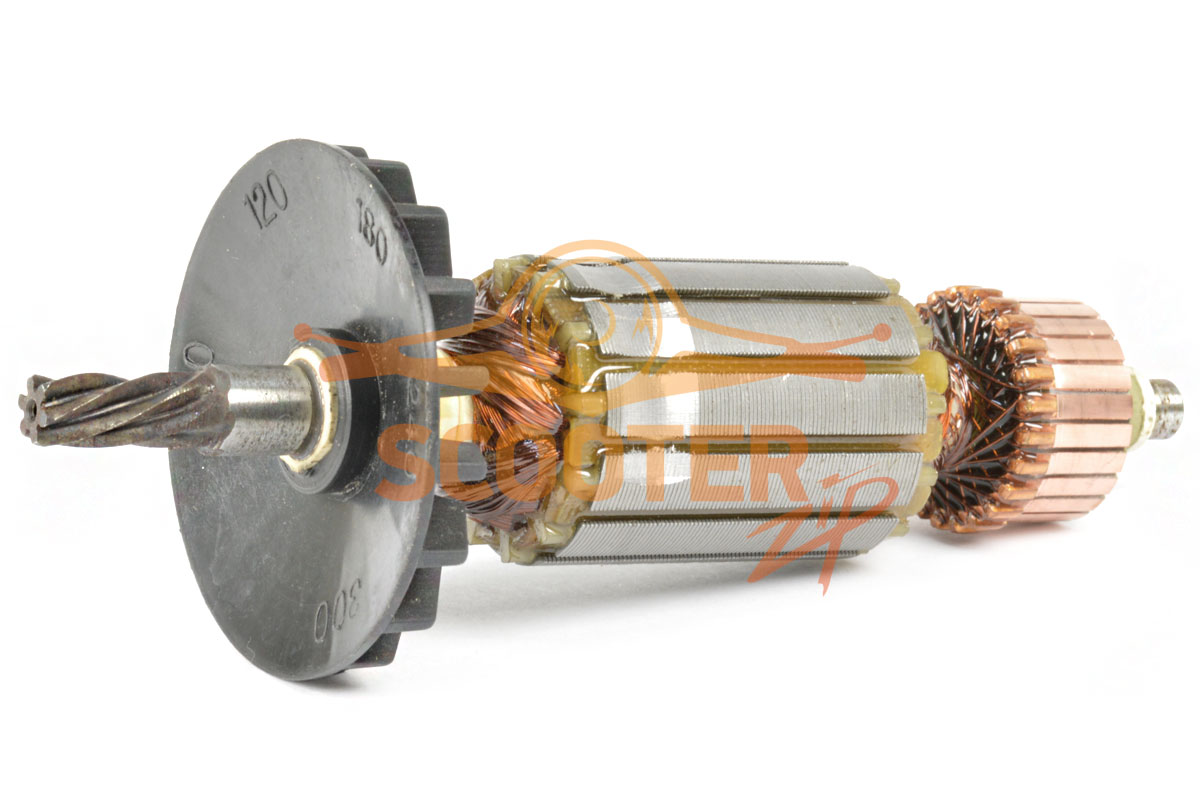 Ротор (Якорь) ПЕРМЬ (Ритм, ПНППК) МЭС-450, 420 (Вильва) (L-141.5 мм, D-31.5 мм, 6 зубов, наклон влево), 889-0474