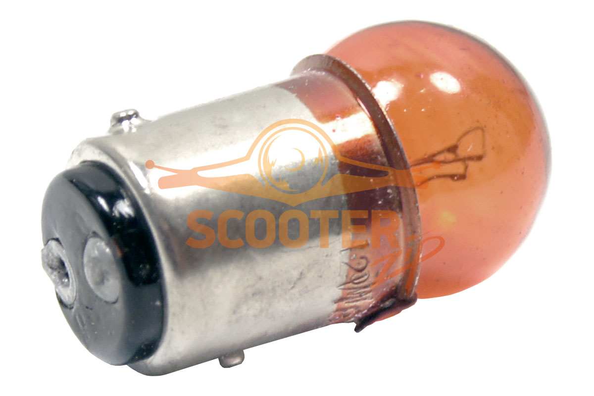 Лампа стоп сигнала G18 12V 18/5W цоколь 2 контакта Желтая, 314-4403