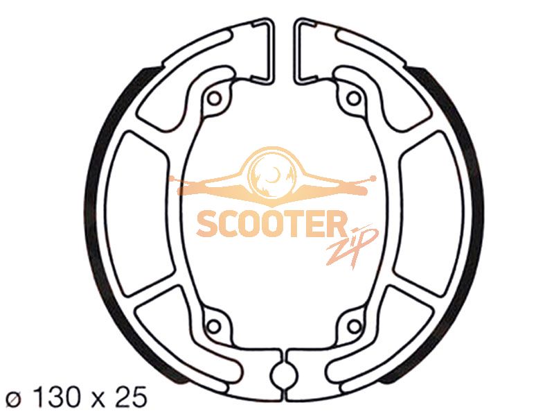 Колодки барабанного тормоза для скутера Honda Lead 110 (JF-19/31), PCX 125/150, SPACY 100  TRW (Германия), MCS835
