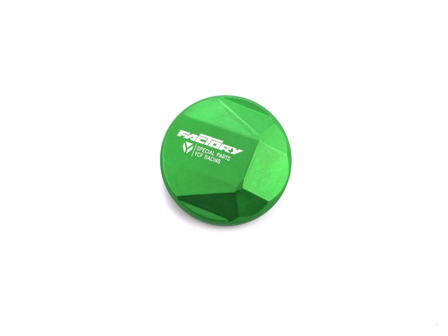 Крышка головки цилиндра левая круглая YCF зеленая, 020118-004-8848