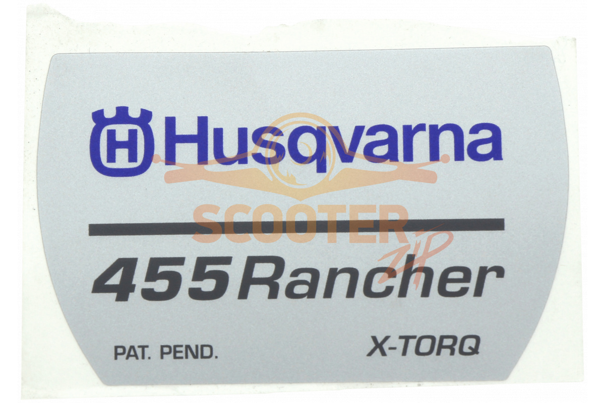 Наклейка для бензопилы Husqvarna 455 RANCHER, 5373233-04