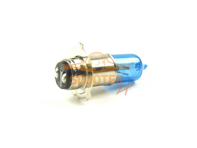 Лампа фары галоген P15D-25-3 12V 35/35W синяя