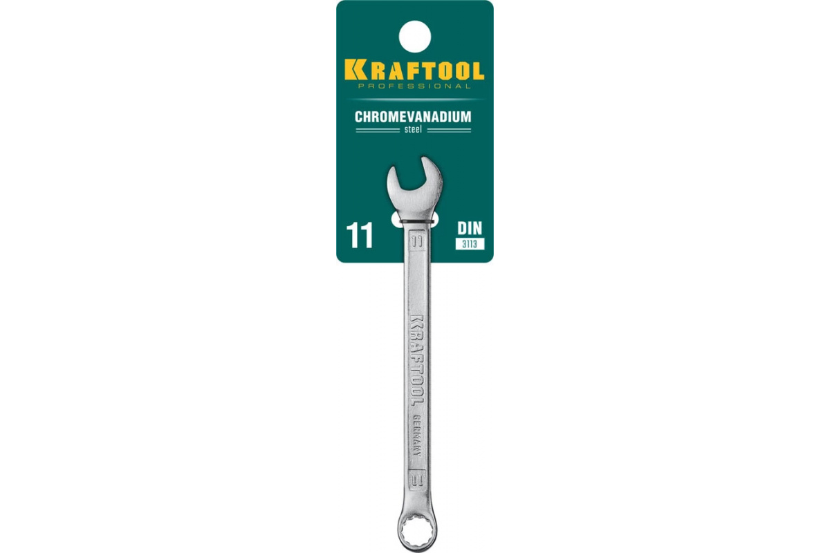Комбинированный гаечный ключ 11 мм, KRAFTOOL, 987-04405