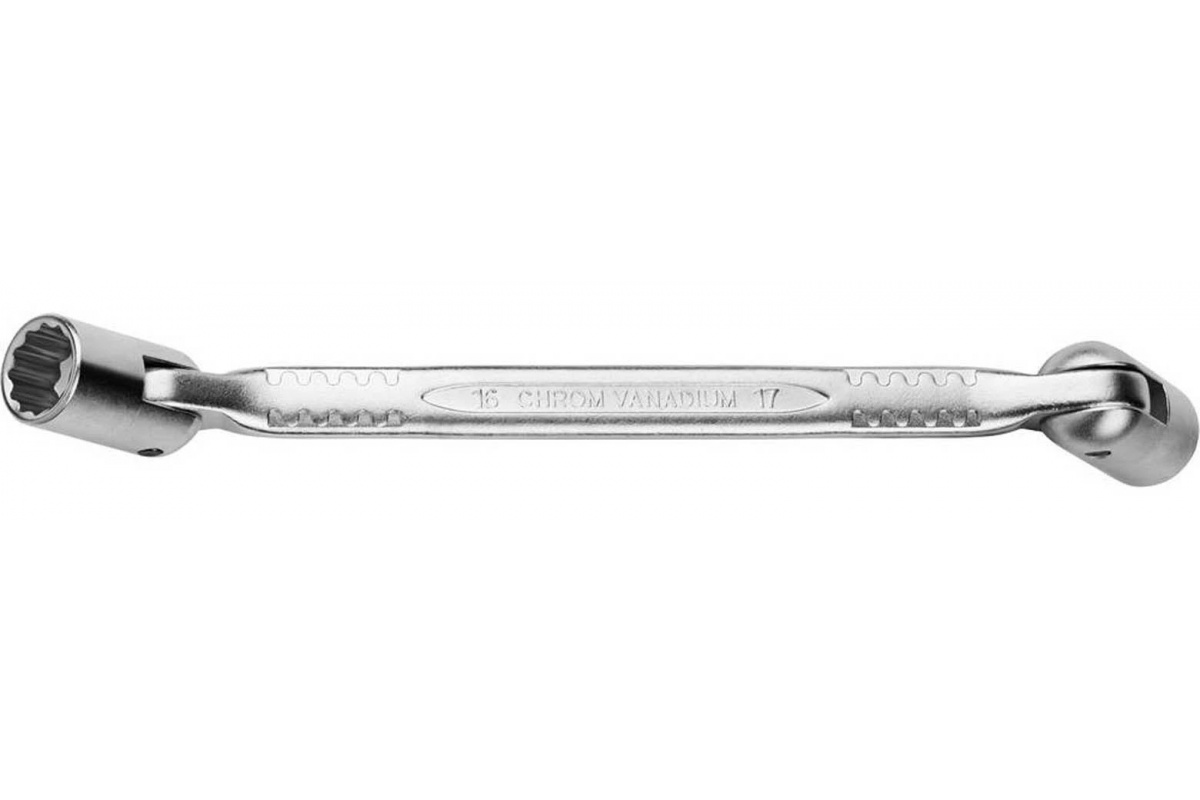 Шарнирный гаечный ключ 18х19 мм, двухсторонний, KRAFTOOL, 987-04628