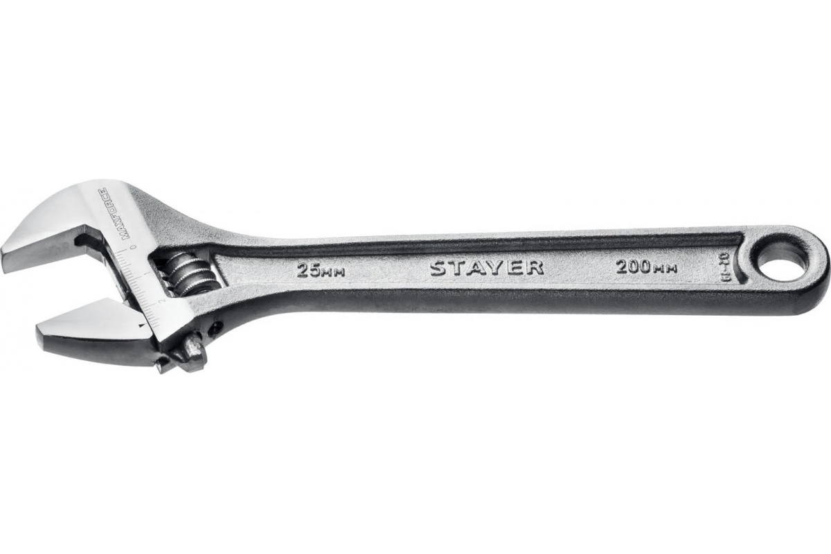 Ключ разводной 200/25 мм, MAX-Force STAYER, 987-04644