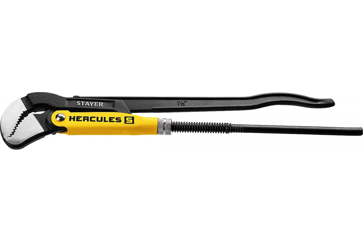 Ключ трубный №2, изогнутые губки, HERCULES-S Professional STAYER, 987-04714
