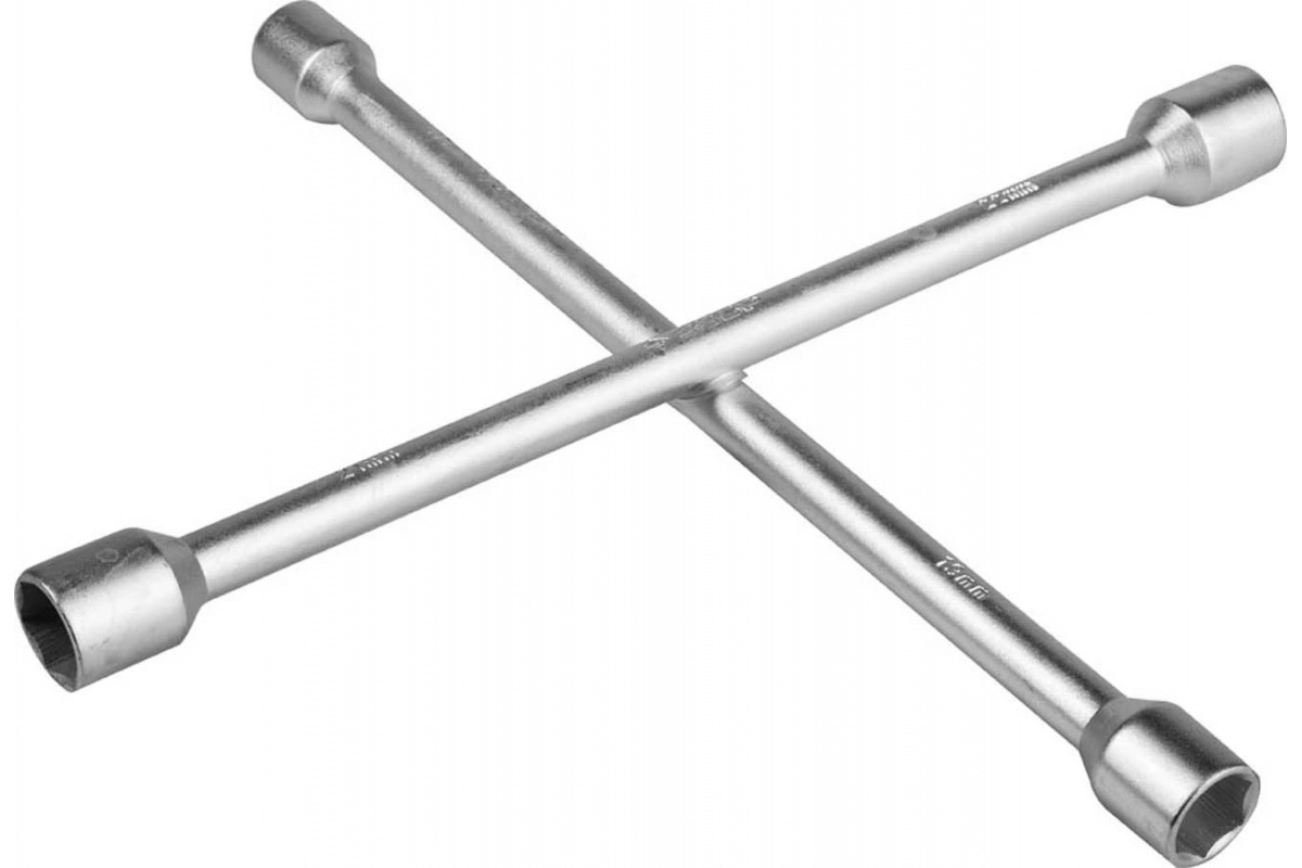 Ключ-крест баллонный 17-19-21-22 мм, пруток Ø15 мм, оцинкованный, ЗУБР, 987-04848