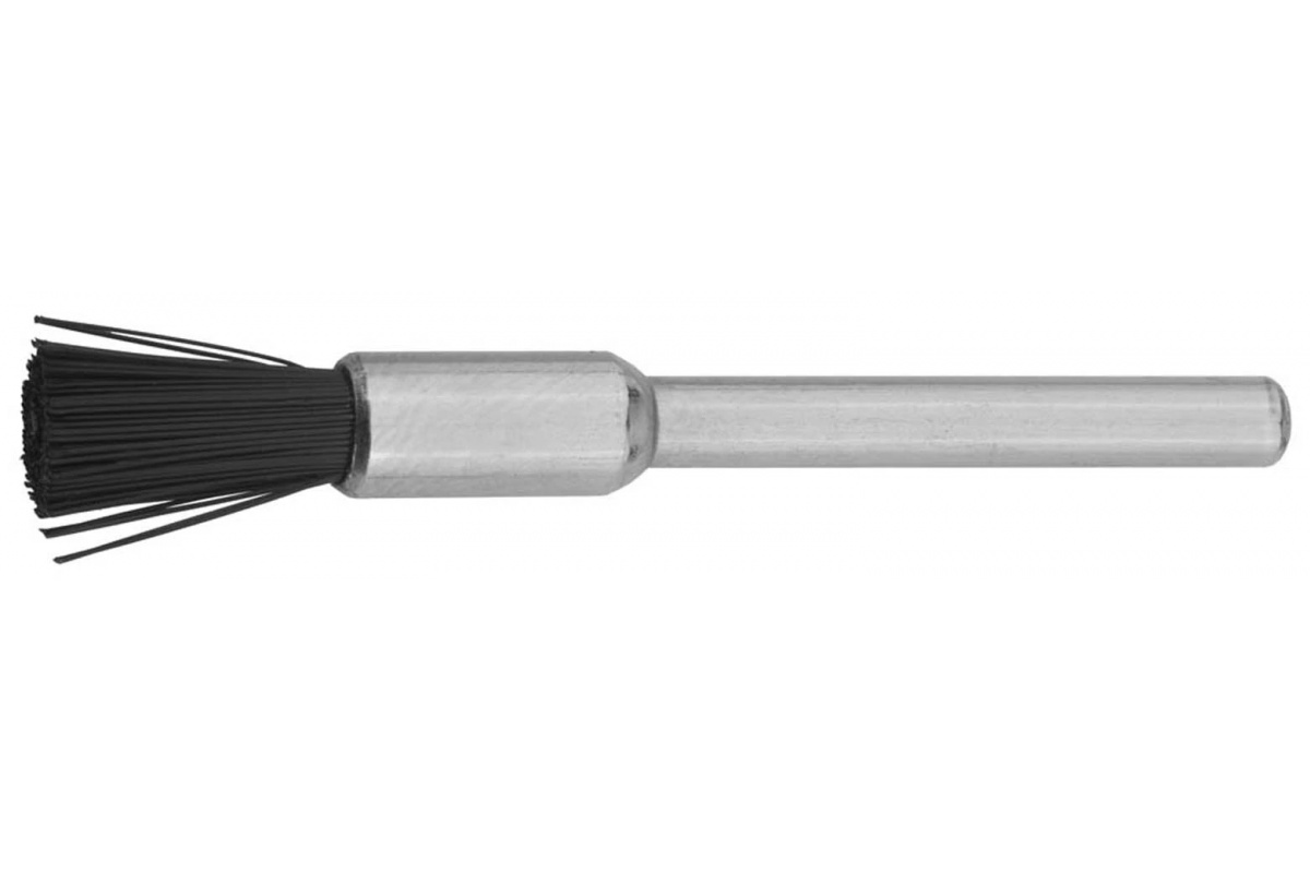 Щетка нейлоновая кистевая на шпильке, D-5 х 3.2 мм, 1 шт, ЗУБР, 987-11383