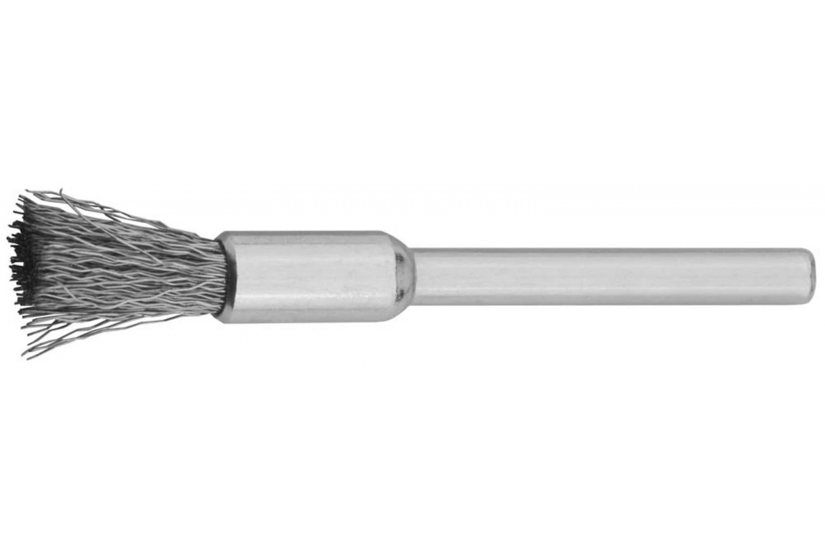 Щетка радиальная на шпильке из нержавеющей стали, L-42 мм, 5.0 х 3.2 мм, ЗУБР, 987-11392