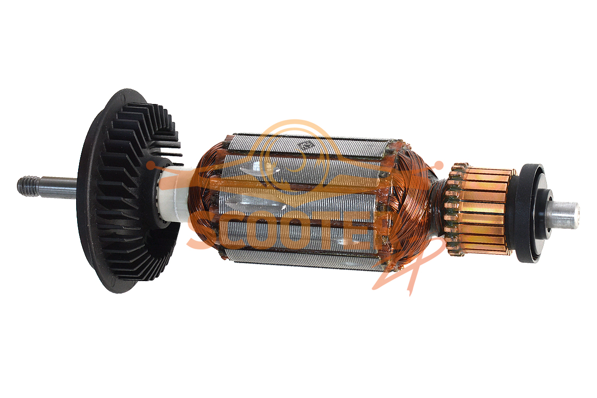 Ротор (Якорь) (L-154.5 мм, D-35 мм, Резьба М6 (шаг 1.0 мм)) для болгарки BOSCH GWS 6-115 (Тип 06013750V6), 1604010626