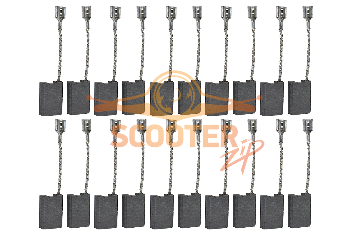 Щетка угольная (10 комплектов 1607014171) для болгарки BOSCH GWS 20-230 H (Тип 0601850065), 1607000480