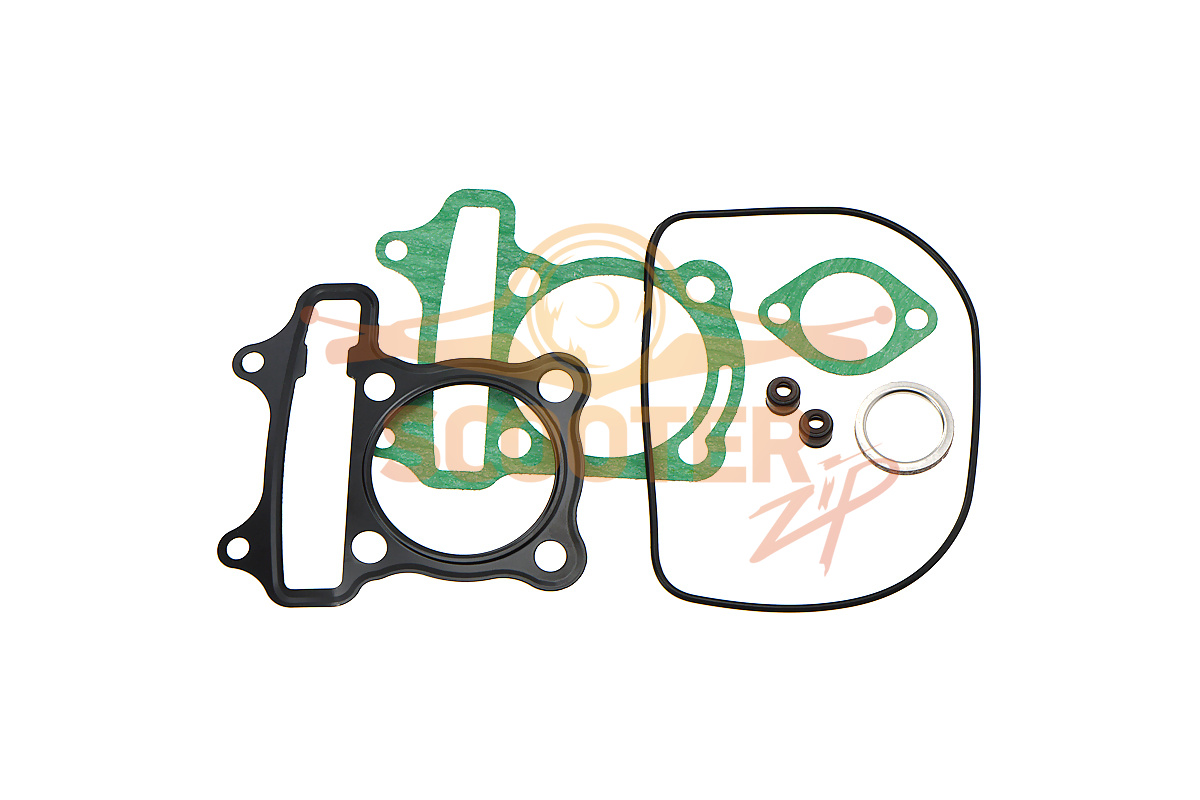 Прокладки ЦПГ (комплект 3шт.) d=52 (+ кольцо глушителя + сальники клапанов) для скутера Китаец с двигателем 152QMI, 893-00385