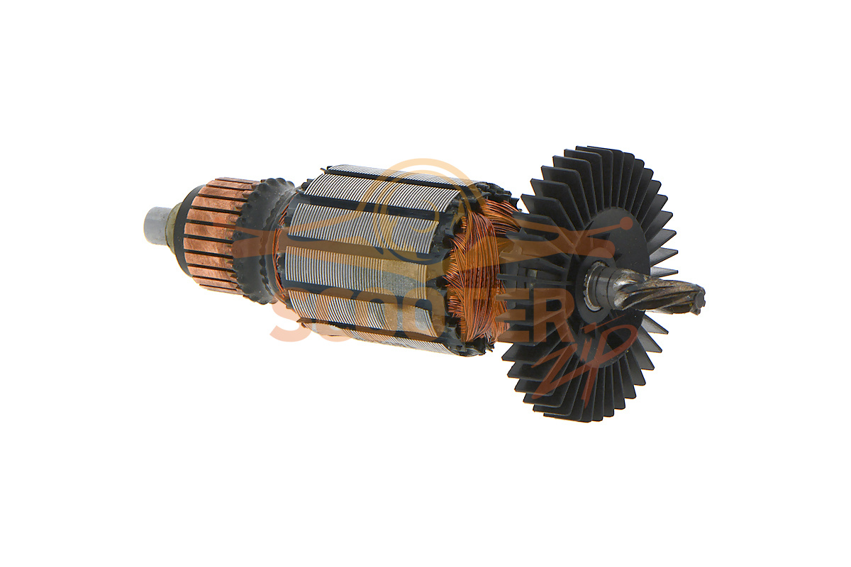 Ротор (Якорь) в сборе с крыльчаткой (L-134.5 мм, D-35 мм, 6 зубов, наклон влево) для шуруповерта DeWalt DW263K TYPE 2, 176853-01SV
