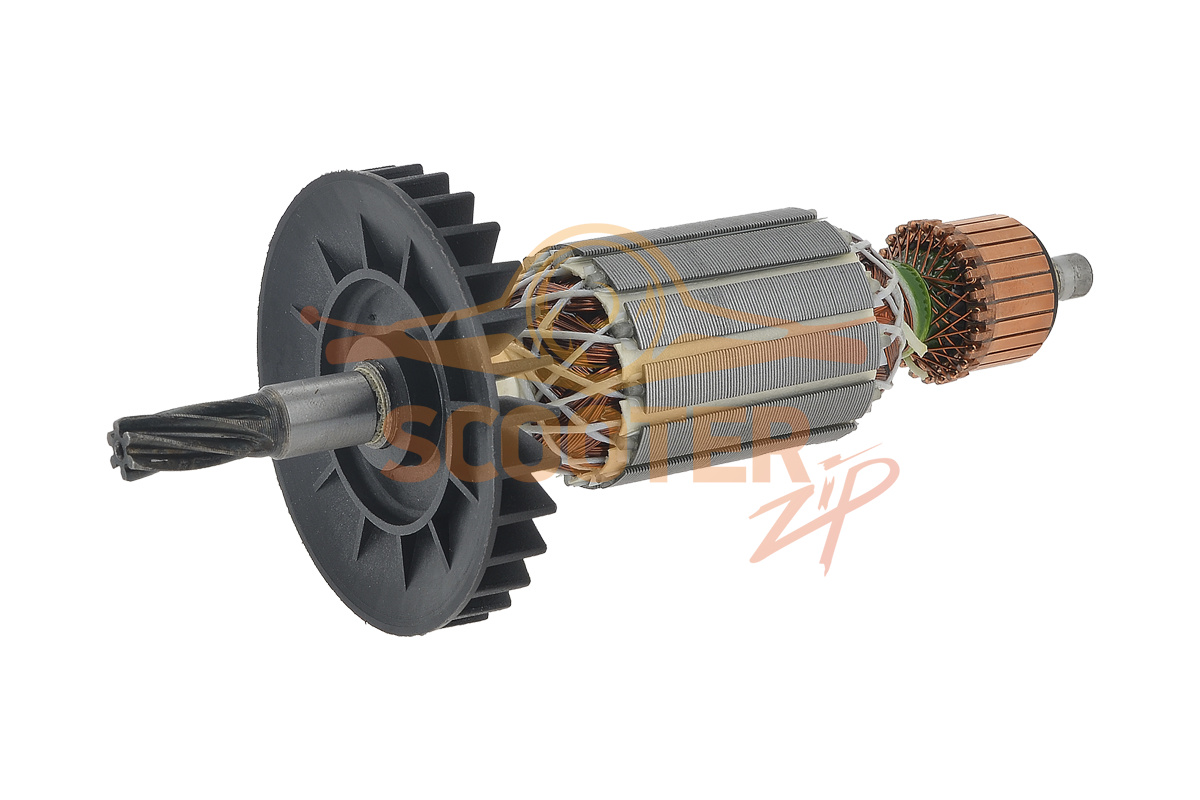 Ротор (Якорь) ( L-165 мм, D-35 мм, 6 зубов, наклон вправо) для перфоратора МАКИТА HR-2470, 889-1902