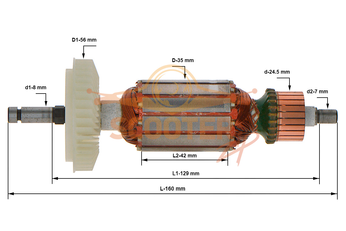 Ротор для перфоратора BOSCH GBH 4-TOP (Тип 0611243708), 900-0210