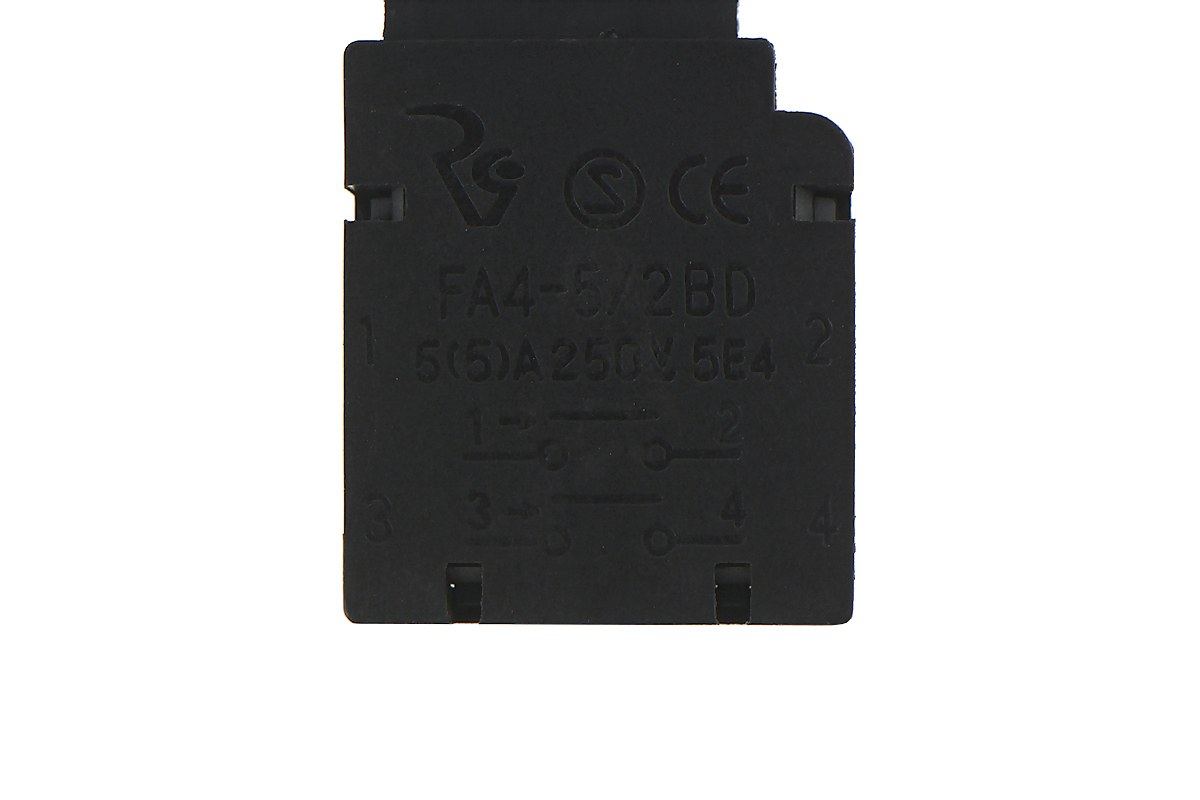 Выключатель FA4-5/2D-02, с фиксатором, для китайских ЛШМ и рубанков, 889-0164