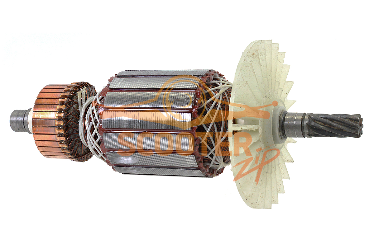 Ротор (Якорь) REBIR TSM1-150 0310001163 (L-190 мм, D-54 мм, 8 зубов, наклон вправо), TSM1-150.01.00.00
