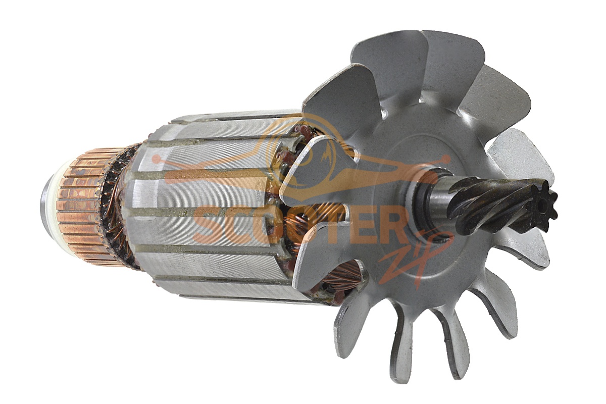 Ротор (Якорь) (L-195 мм, D-54 мм, 7 зубов, наклон влево) для пилы отрезной (монтажной) MAKITA LC1230, 516573-8