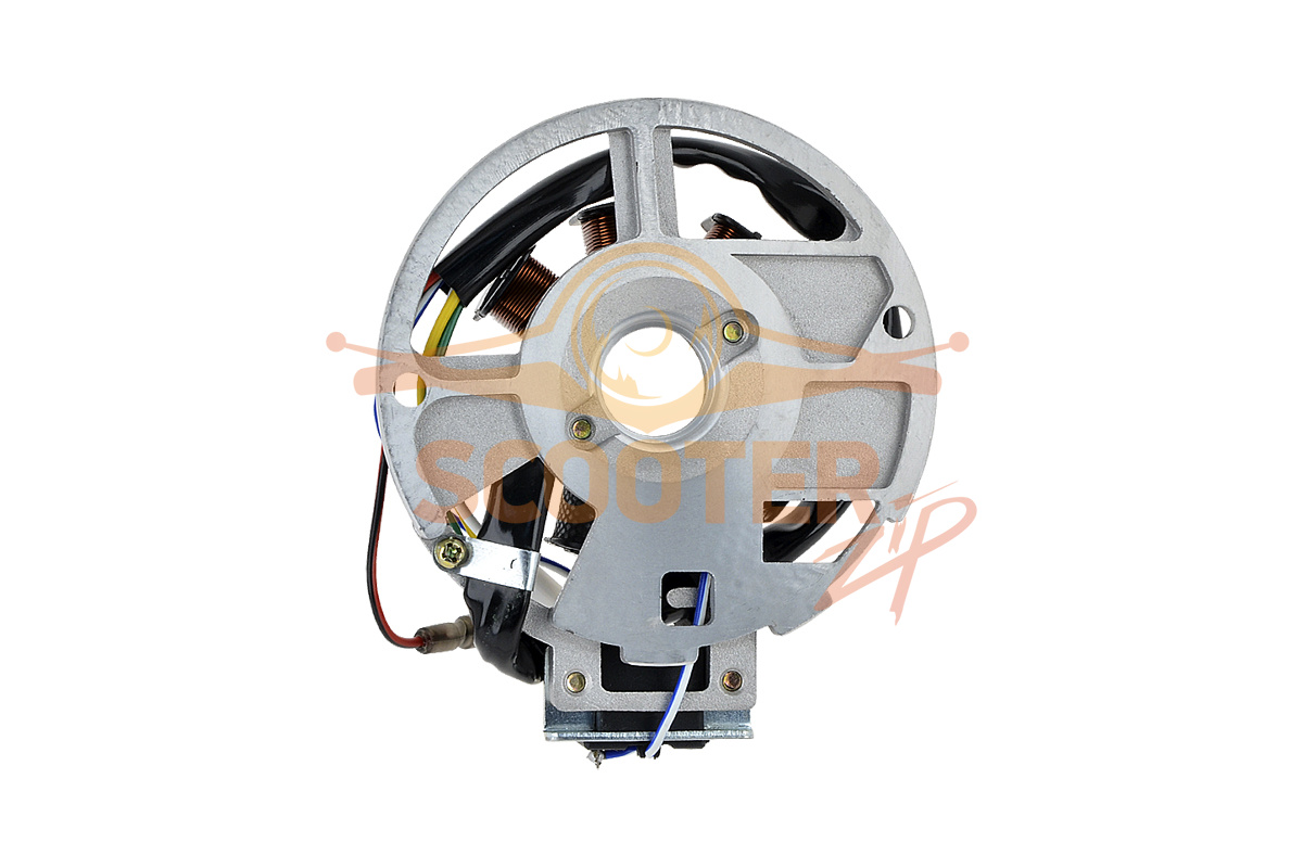 Статор генератора (7 катушек) (5 контактов) для скутера Китаец с двигателем 1E40QMB 50-70 см3, 893-00752