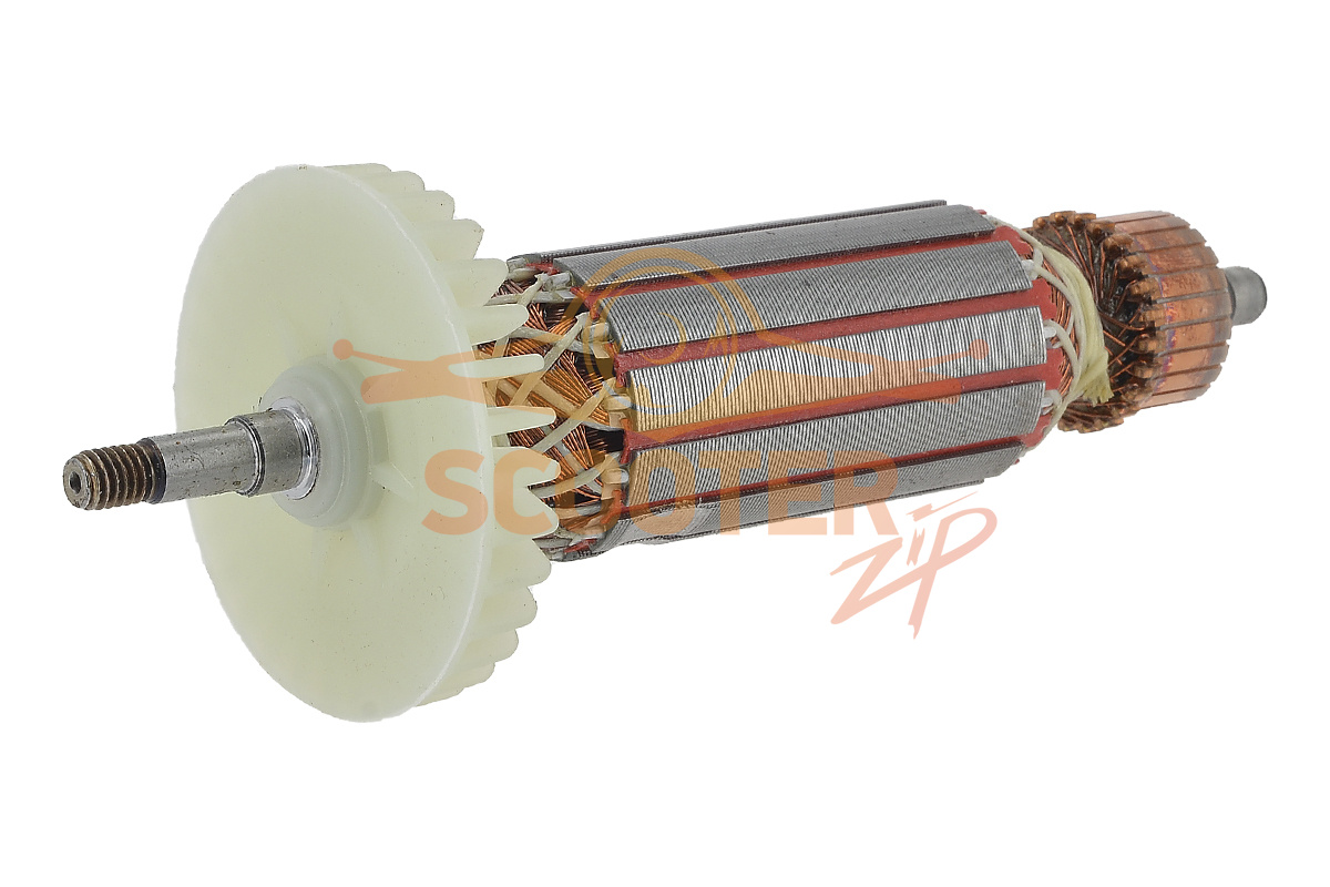 Ротор (Якорь) (L-158 mm, D-32 mm, шаг 1,0 mm) для болгарки (УШМ) ИНТЕРСКОЛ УШМ-125/700 (s/n 529.****), 528.04.02.01.00