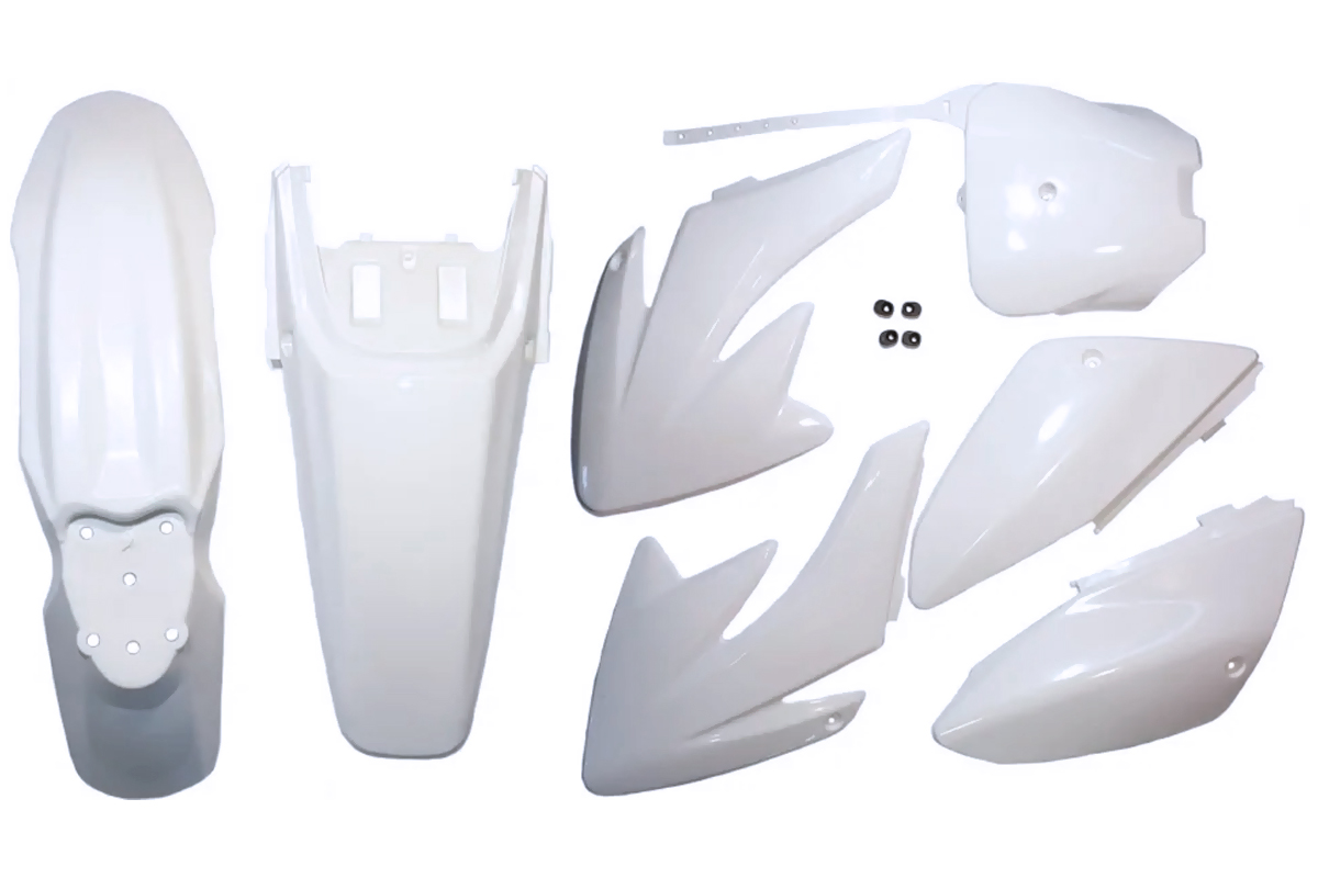 Комплект пластика для питбайка (тип CRF70) белый, 020341-776-6496