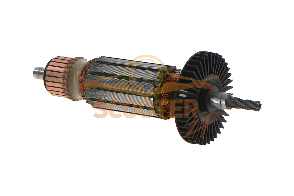 Ротор (якорь) (L-141.5 мм, D-29 мм, 6 зубов, наклон вправо) для лобзика (для пеноматериалов) BOSCH GSG 300 (Тип 0601575143), 1604010B6R