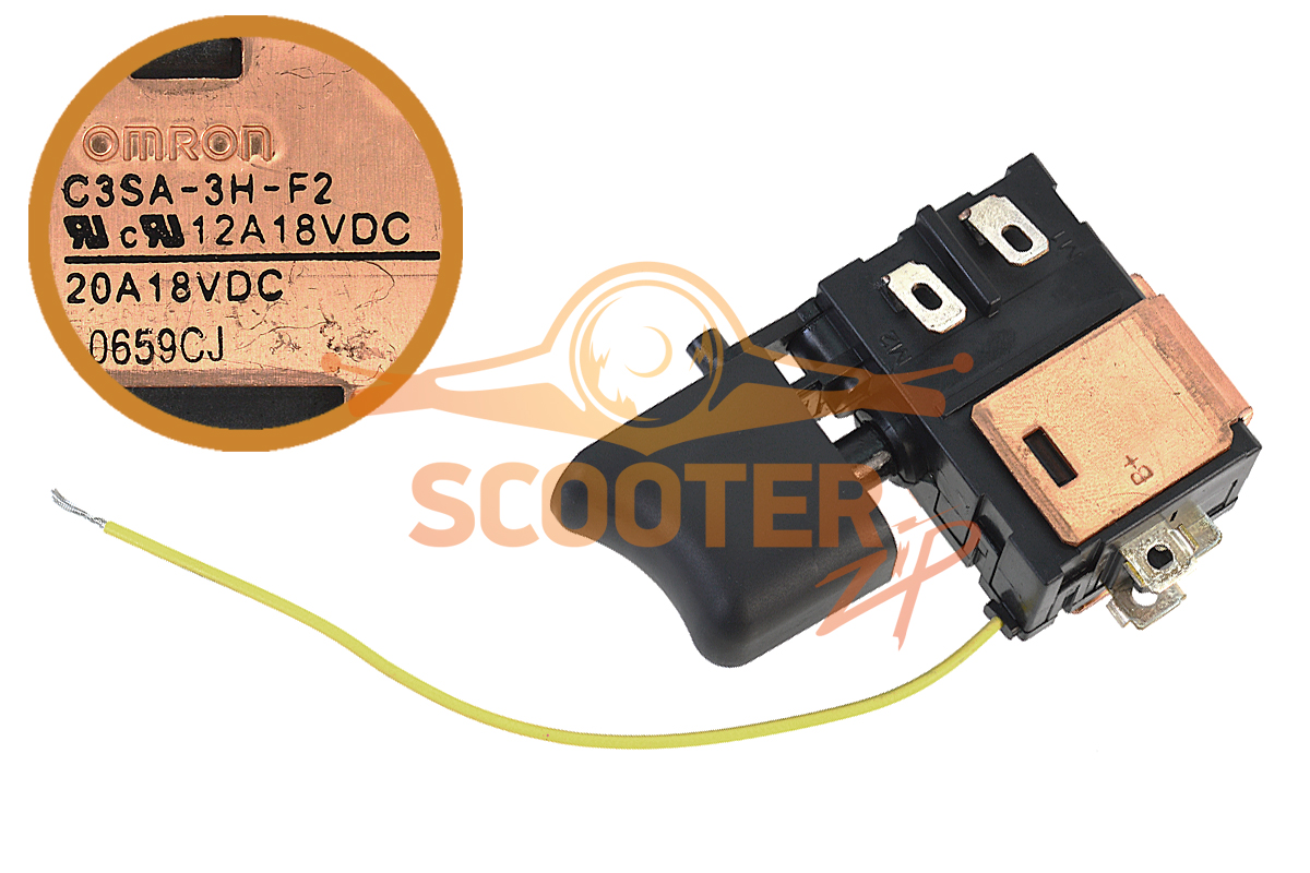 Переключатель управления скорости постоянного тока для шуруповерта аккумуляторного HITACHI DS 14DL2, 334451