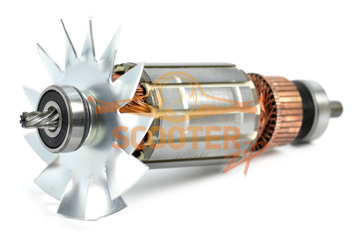 Ротор (Якорь) MAKITA для рейсмуса 2012 (L-206 мм, D-49.5 мм, 7 зубов, наклон влево), 514908-7