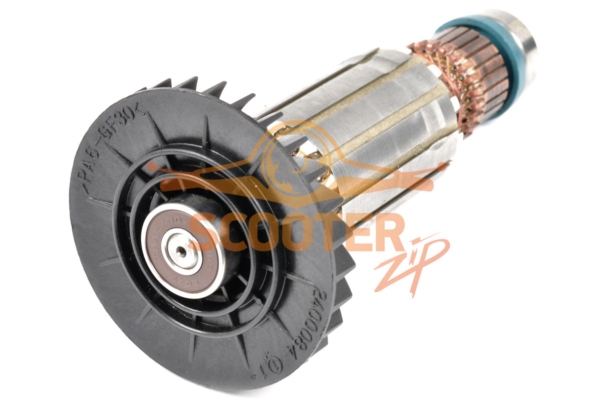 Ротор (Якорь) MAKITA для шлифмашины ленточной 9910, 9911 (L-135 мм, D-31.5 мм, резьба М6 (шаг 1.0 мм) ) ОРИГИНАЛ, 517243-2