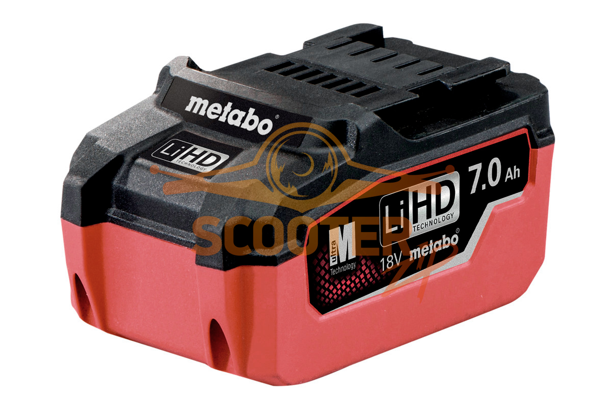 Аккумулятор 18 В, 7.0 Ач LiHD (625345000) для напильника шлифовального ленточного аккумуляторного Metabo BF 18 LTX 90 (00321001), 625345000