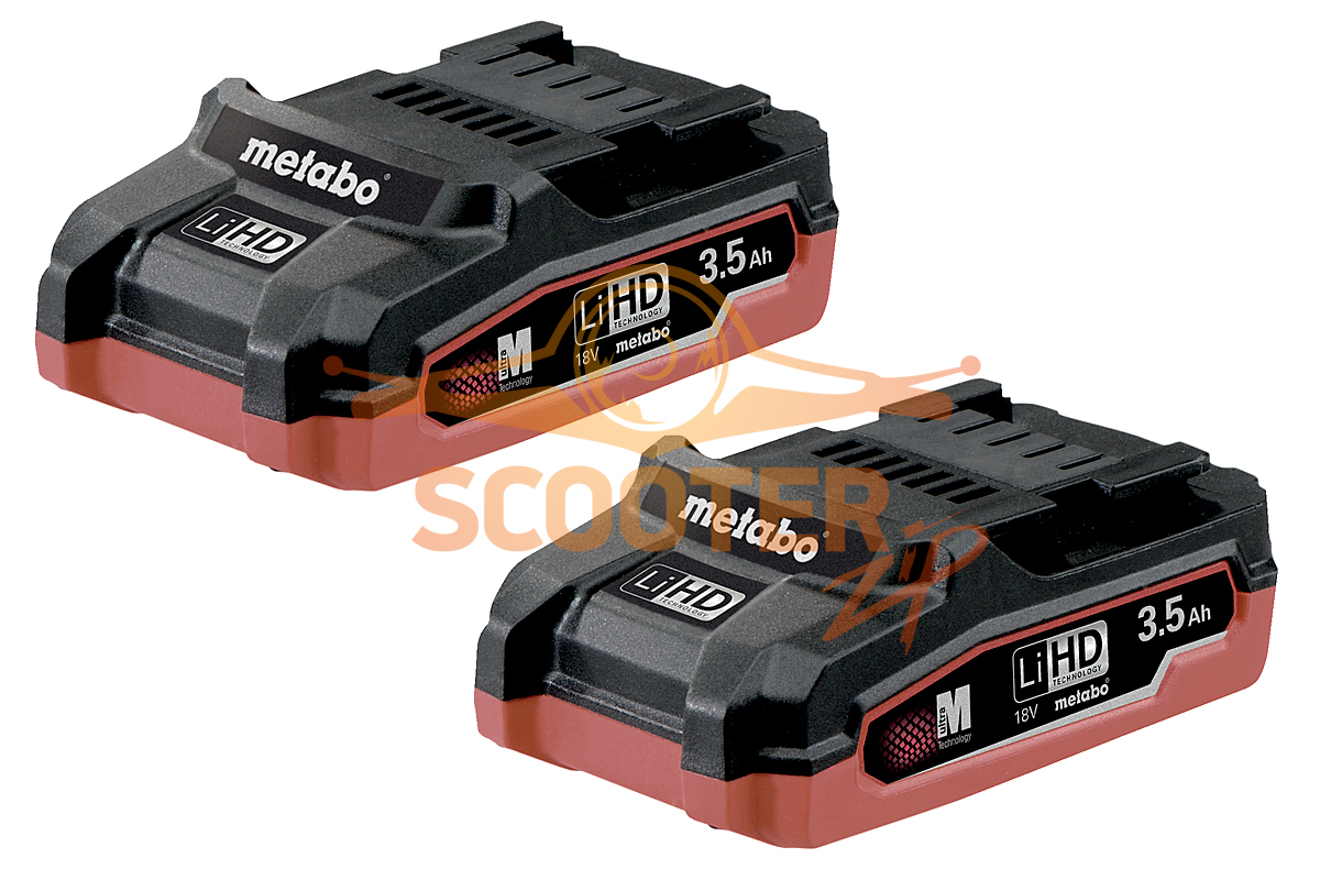 Набор аккумуляторов 18 В  3.5 Ач LiHD Х 2 шт. (T03460) для дрели-шуруповерта аккумуляторной Metabo BS 18 LT Impuls (02139000), T03460
