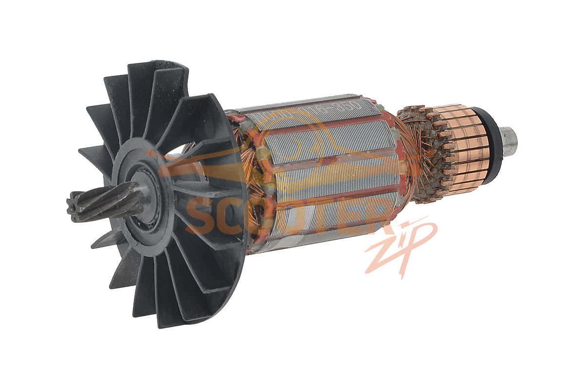 Ротор (Якорь) (L-129 мм, D-35 мм, 7 зубов, наклон влево) для перфоратора ЗУБР ЗП-22-650 К, N000-016-350