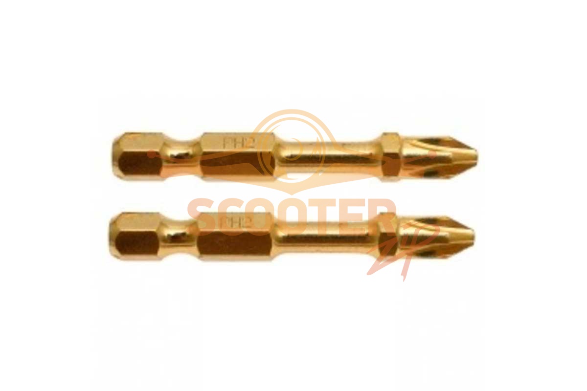 Бита (насадка) Makita PH2 Impact Gold Grip wood, 50 мм, E-form (MZ), 2 шт., B-28307