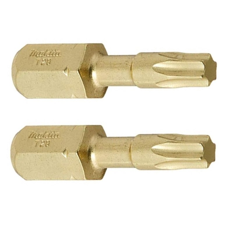 Бита (насадка) Makita T20 Impact Gold, 25 мм, C-form, 2 шт., B-28416