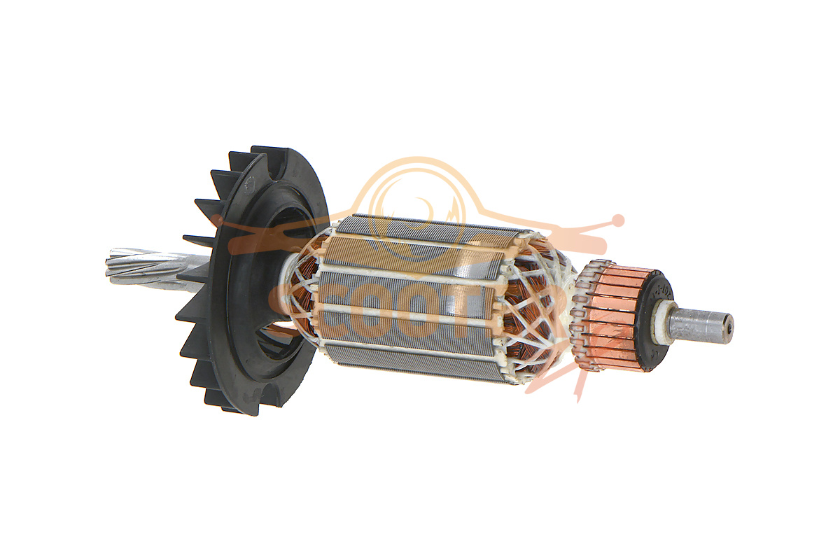 Ротор (Якорь) (L-153 мм, D-35 мм, 7 зубов, наклон влево) для перфоратора BOSCH GBH 2-26 DFR (Тип 0611254703), 889-0026