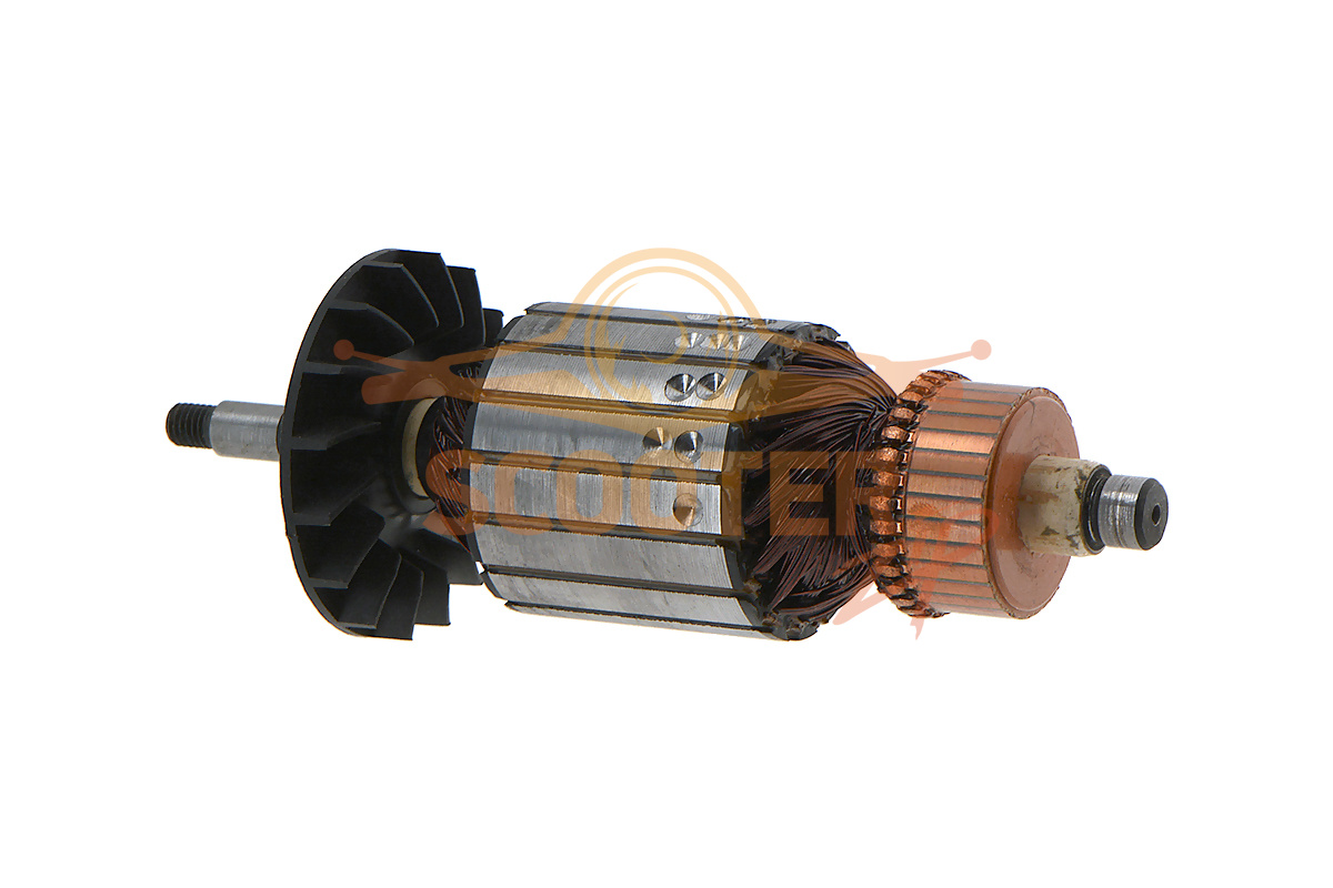 Ротор (Якорь) REBIR LSM-230/2100 (L-190 мм, D-54 мм, резьба М8 (шаг 1.25 мм)) аналог, 889-0038