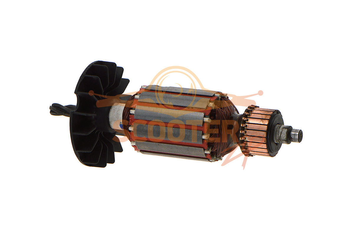 Ротор (Якорь) (L-148 мм, D-38 мм, 4 зуба, наклон вправо) для ножниц садовых электрических CHAMPION HTE-550, 8402-530701-0000010