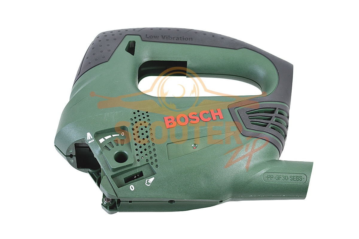 Корпус в сборе (зеленый) (комплект 2 части) для лобзика BOSCH PST 750 PE (Тип 3603CA0500), 2609003432