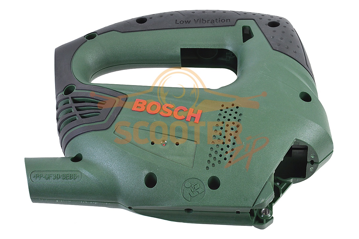 Корпус в сборе (зеленый) (комплект 2 части) для лобзика BOSCH PST 750 PEL (Тип 3603CA0601), 2609003432
