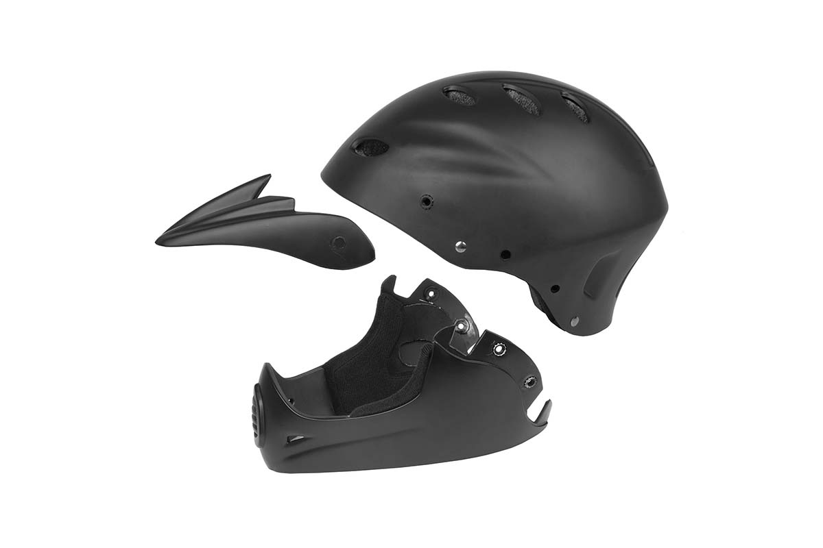 Шлем Freeride/DH/BMX FullFace ABS hard shell суперпрочн. 17отв. 54-58см (M) черный матовый M-WAVE NEW, 5-731140