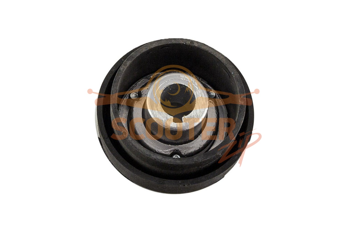Рулевое колесо ELBA обод черный, спицы серебрянные д.300 мм, 888-5618