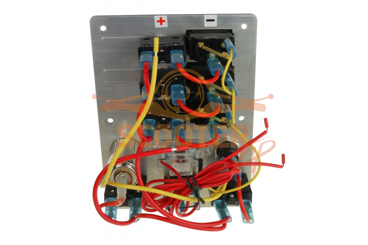 Панель бортового питания 3 переключателя, автоматы, разьём прикуривателя, розетка, 888-6614