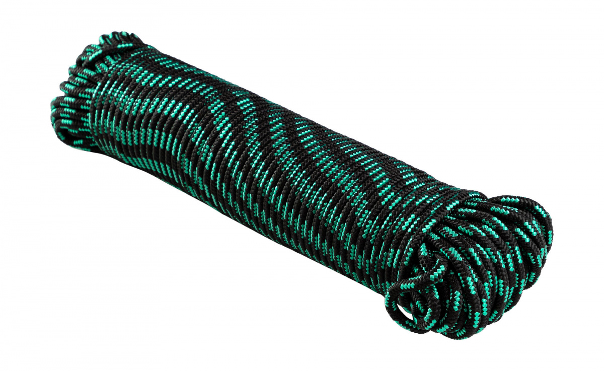 Шнур полипропиленовый плетеный d 6 мм, L 50 м, 889-11824